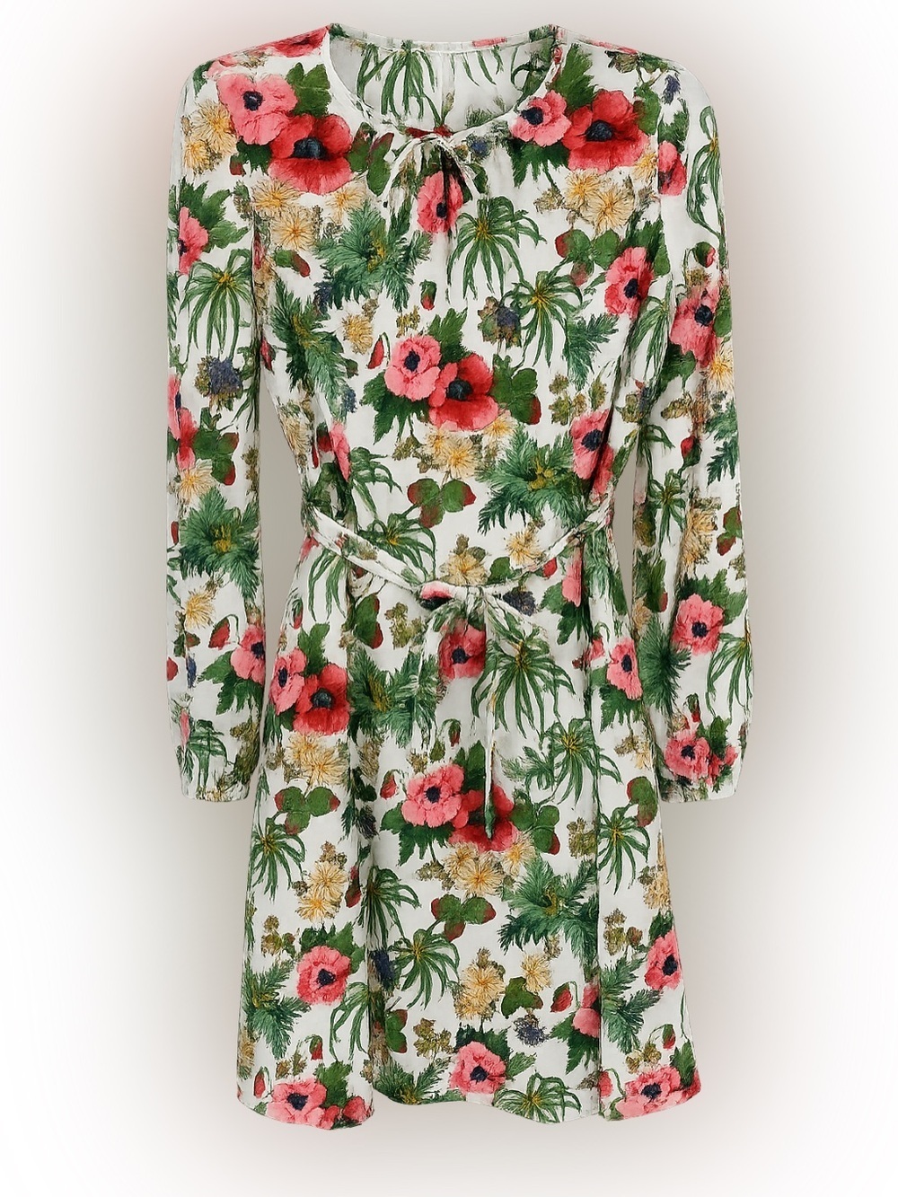 Vintage 70s Jungle Floral Damon Dress 16.5 Large